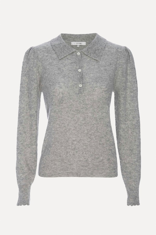 Scallop Polo Sweater from Frame