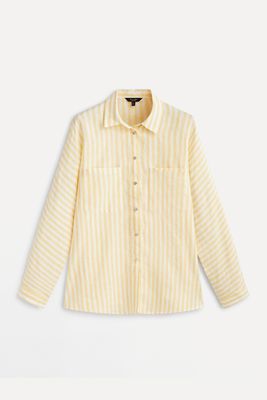 100% Linen Striped Shirt With Pockets from Massimo Dutti