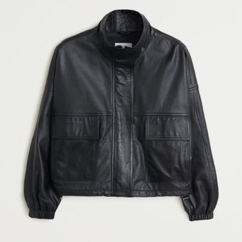 Leather Aviator Jacket from Mango