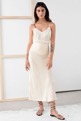 Flowy Satin Midi Skirt from & Other Stories