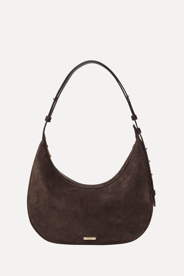 Hudson Crescent Suede Bag
