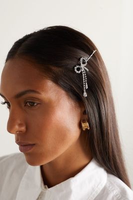 Mirabelle Crystal-Embellished Silver-Tone Hair Clip from Jennifer Behr