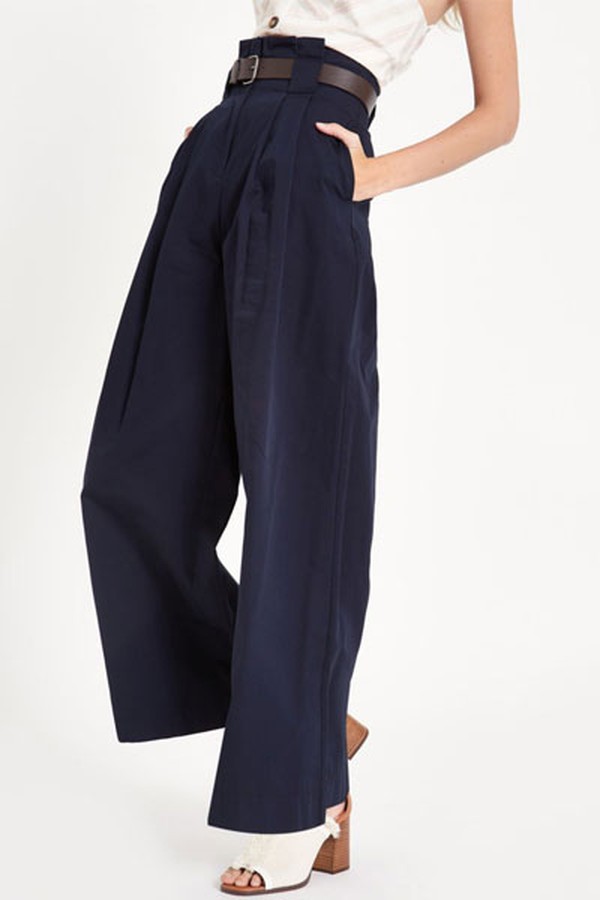 Paperbag Waist Wide Leg Trousers