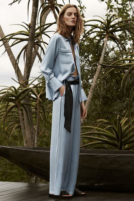 Blue Top & Wide Leg Trouser from Asceno
