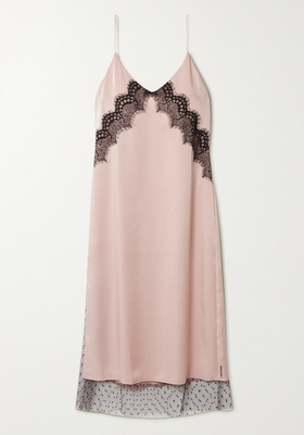 Lace-Trimmed Satin Midi Dress from RedValentino