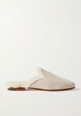 Mariamu Shearling-lines Suede Slippers from Manolo Blahnik