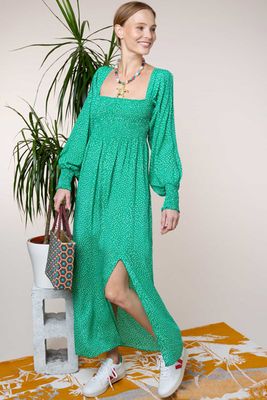 Marie Floral-Print Silk-Blend Midi Dress from Rixo