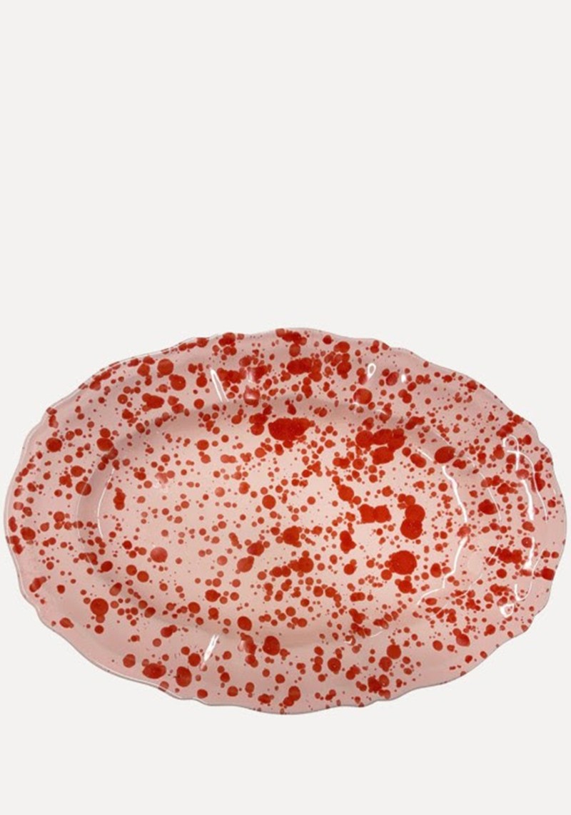 Medium Splatterware Oval Platter 