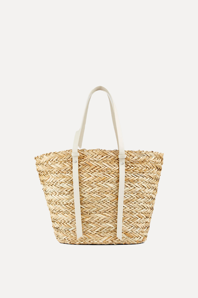 Viola Natural Straw Cream Handles Basket Bag from L.K. Bennet