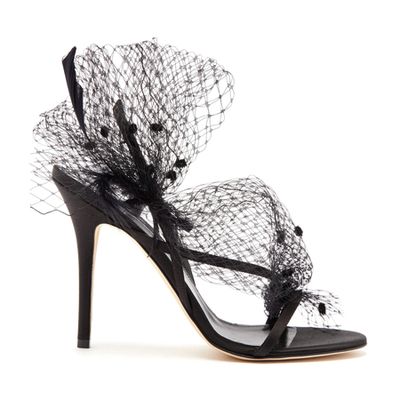 Anne Mesh-Trim Satin Sandals from Andrea Modin