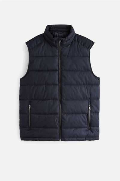 Wool Look Padded Puffer Gilet from Next