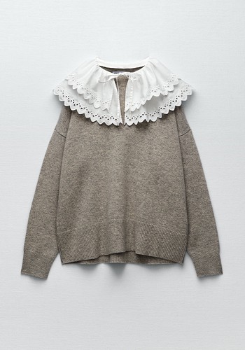 Wool Detachable Neck Sweater