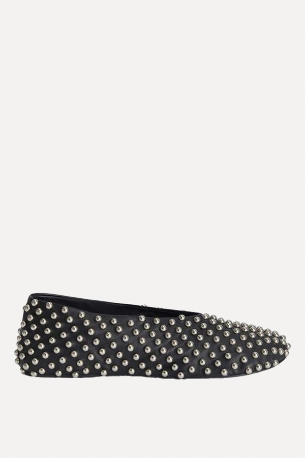 Leather Studded Ballet Flats from Jil Sander