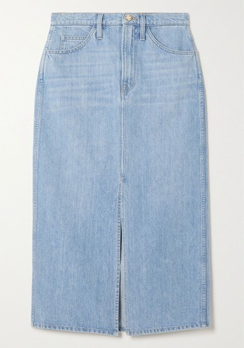 Le Italien Denim Midi Skirt from Frame