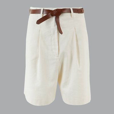 Belted Shorts with Linen
