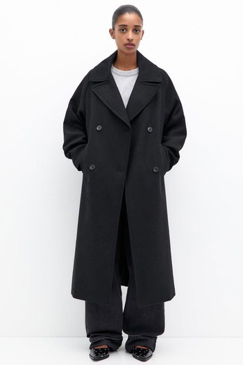 Long Felt Texture Coat from Pull & Bear