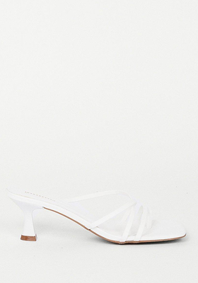 White Strappy Heels from Warehouse