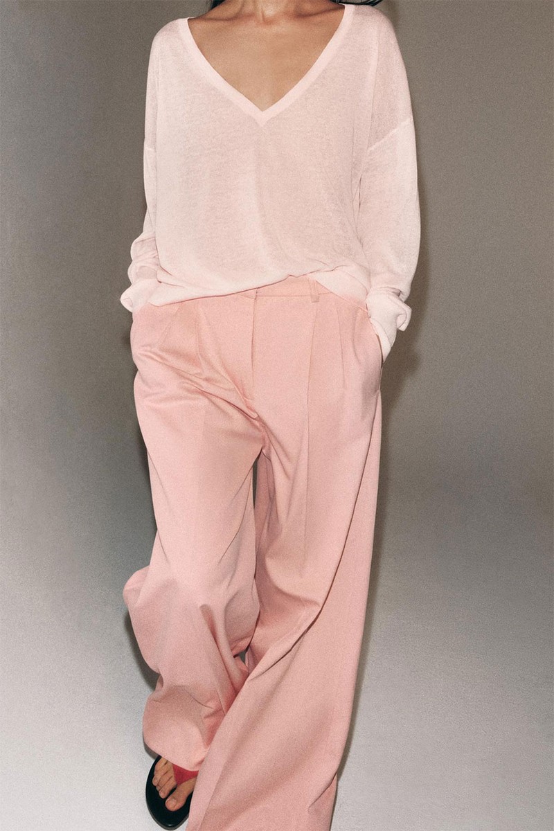 Wide-Leg Pleated Trousers from Zara