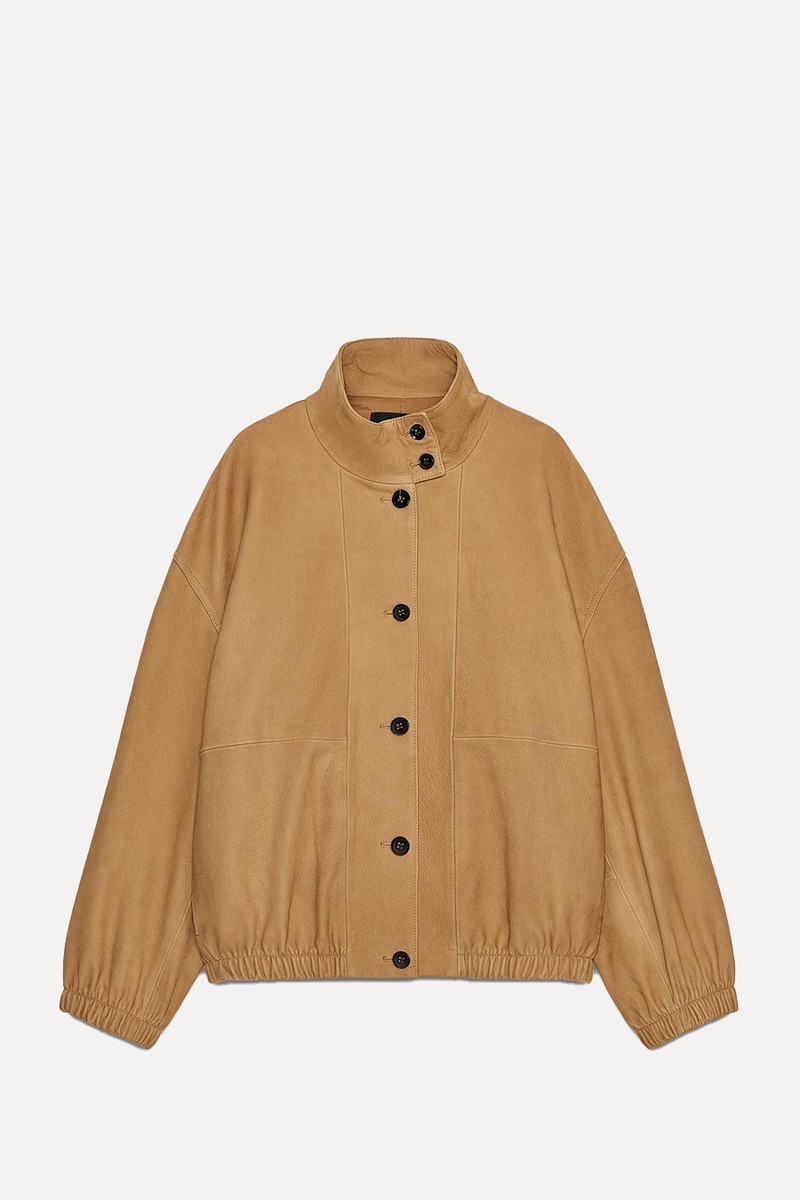 Leather Bomber Jacket