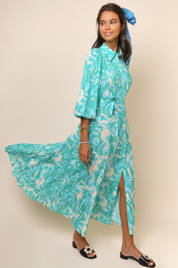 Maddison Abstract Shells Maxi Dress