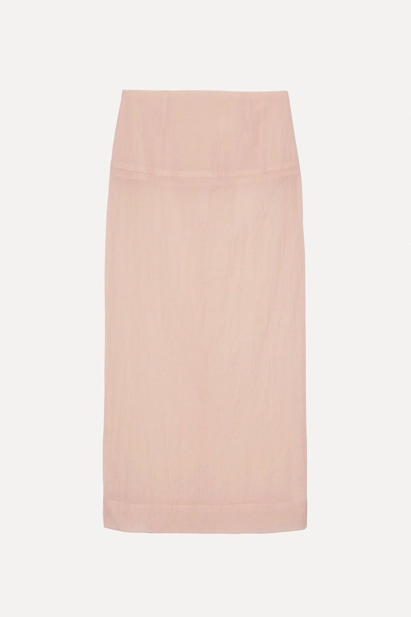 Heidi Semi Sheer Midi Skirt from The Frankie Shop