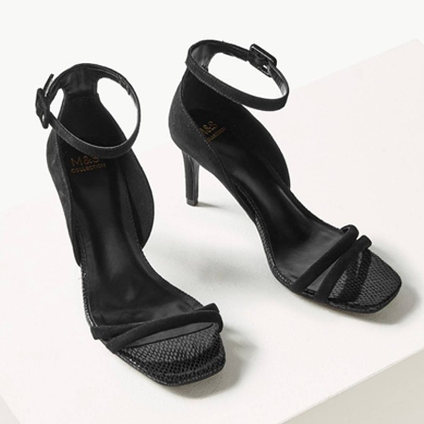 Double Strap Stiletto Sandals