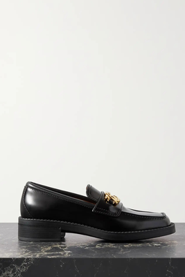 Nadeline Logo-Embellished Glossed-Leather Loafers  from Gucci