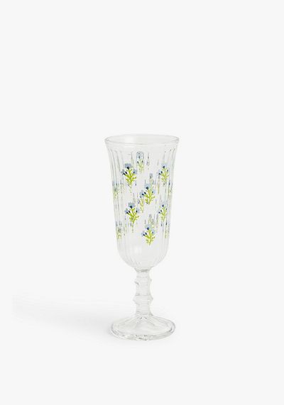 Flower Sprigs Glass Champagne Flute from John Lewis