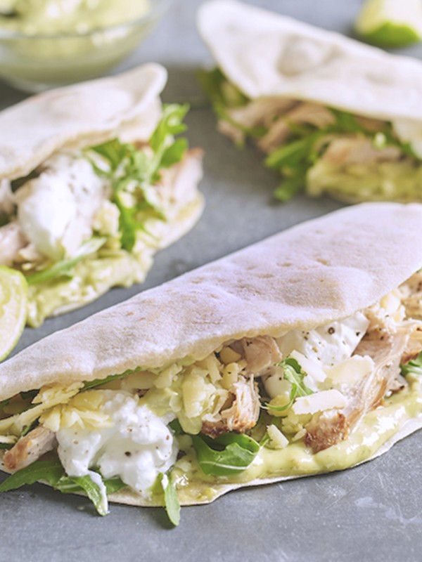 Italian Piadina With Basil Pesto Mayonnaise