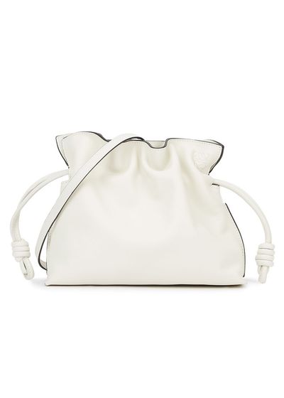 Flamenco Mini White Leather Clutch from Loewe