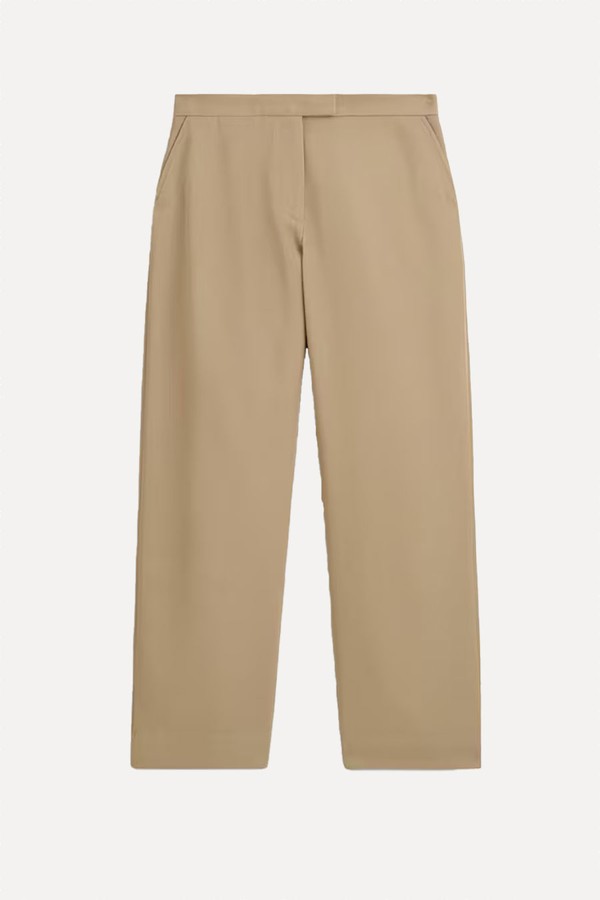 Wool-Twill Straight-Leg Trousers from cos