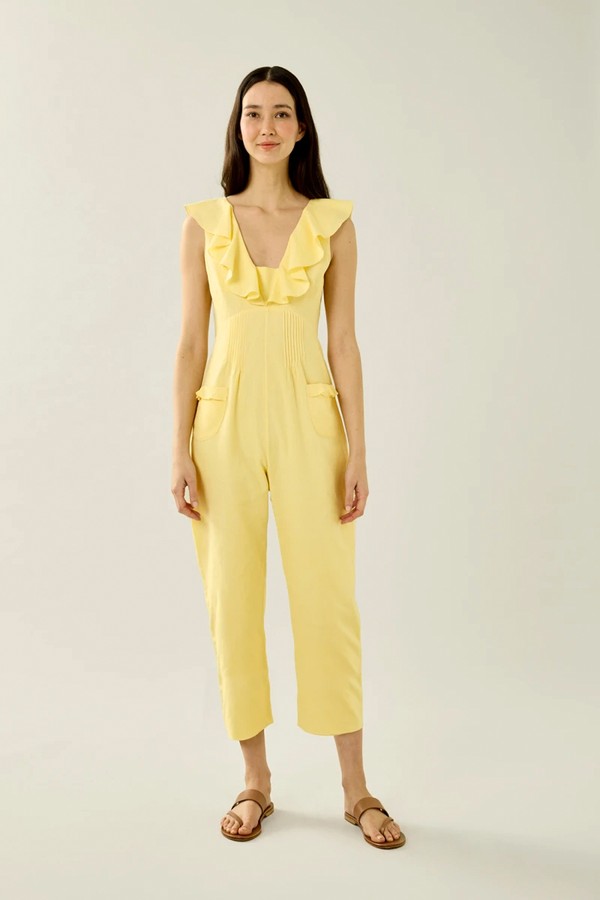 Ruffle Neck Jumpsuit