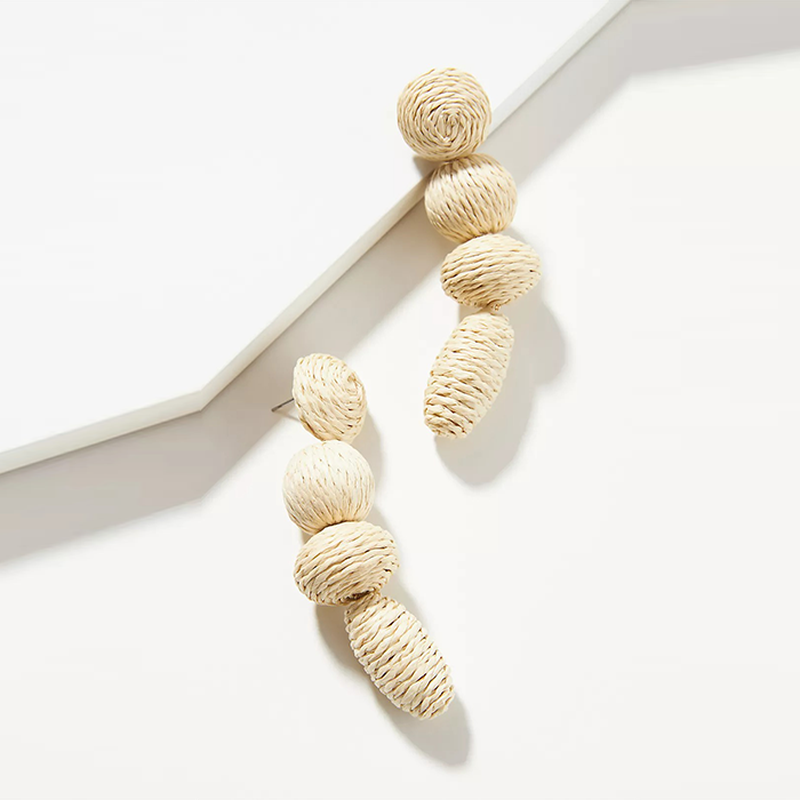 Erin Raffia Drop Earrings from Anthropologie