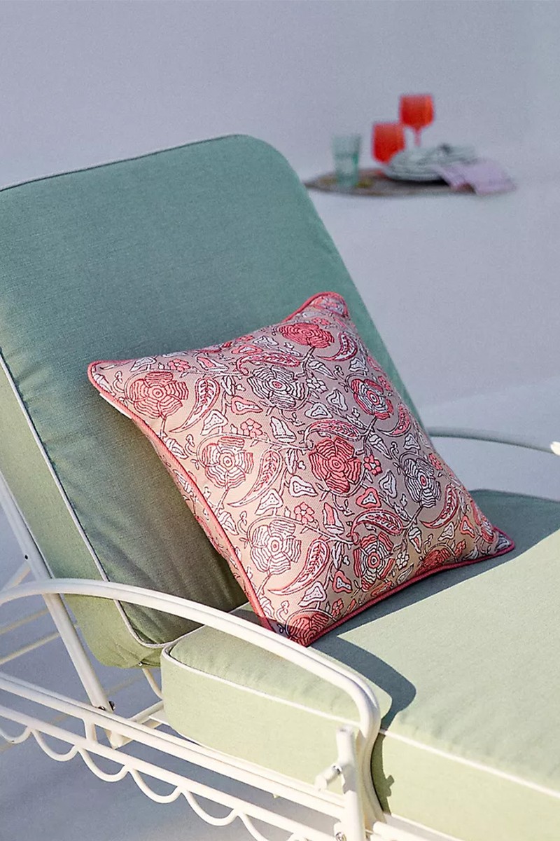 Isadora Mix Print Floral Indoor Outdoor Cushion from Anthropologie