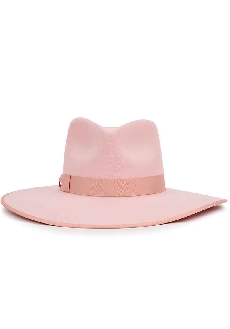 Stardust Rancher Pink Wool Felt Fedora from Lack Of Colour