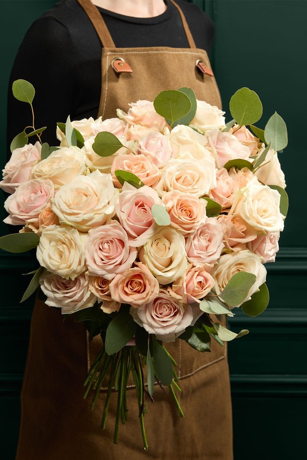 Valentines's Pastel Rose Bouquet
