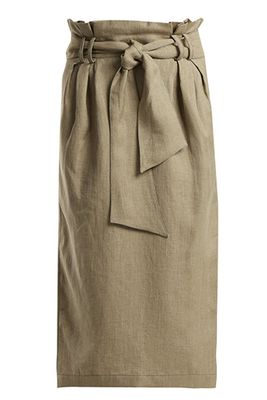 Jordan Paperbag Waist Linen Pencil Skirt from Gabriela Hearst