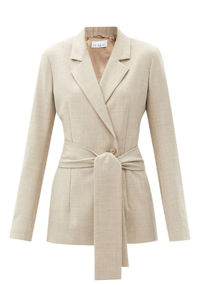Belted Wool Blend Suit jacket from Raey