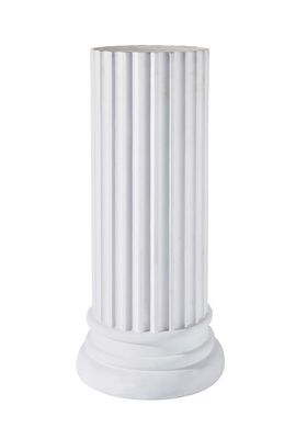 Athena Column Side Table In White Magnesium from Maisons Du Monde