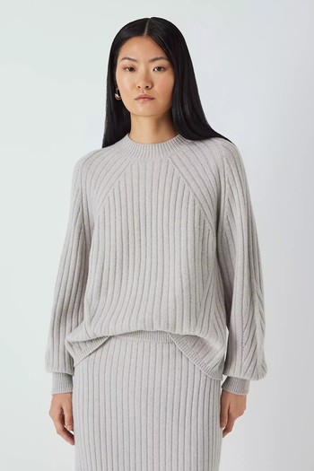 Wool Crew Rib Sweater from John Lewis