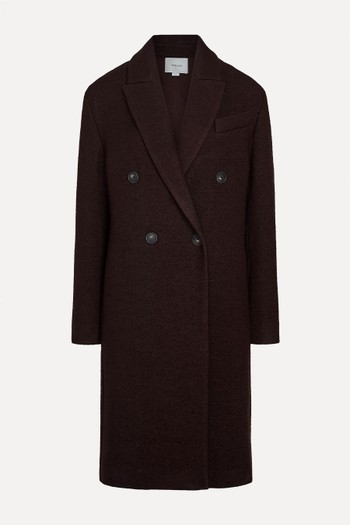 Textured Wool-Blend Double-Breasted Coat from Vince