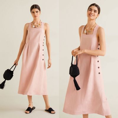 Linen-Blend Midi Dress, £49.99
