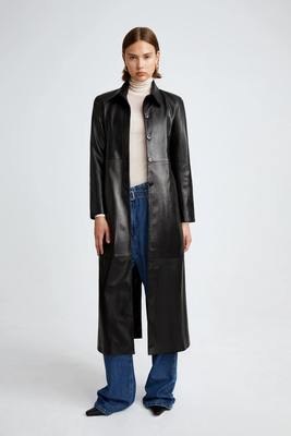 Gotham Leather Coat  from Nour Hammour 