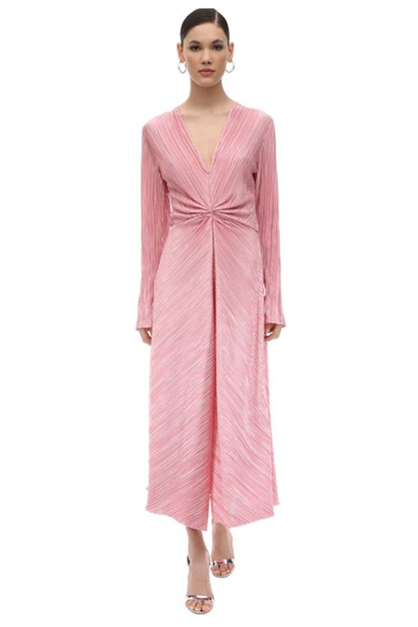 V Neck Lurex Dress from Rotate