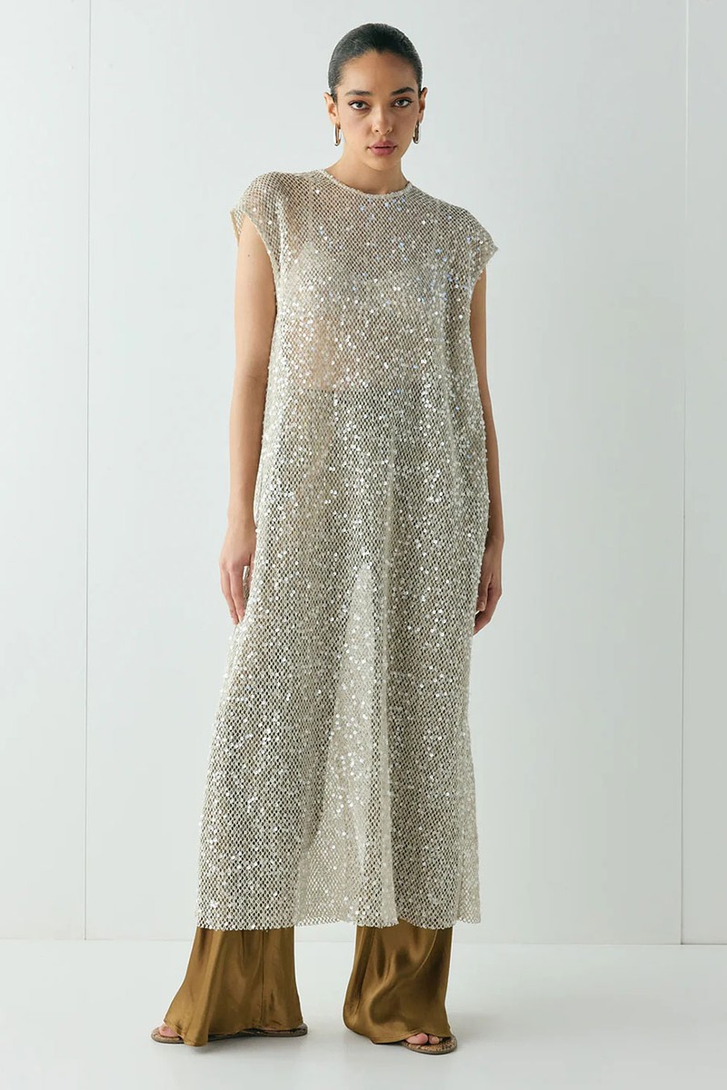 Sabre Sequin Midi Dress from VRG girl