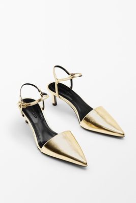Leather High Heel Mules from Massimo Dutti