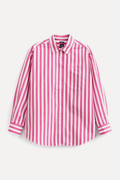 Organic Cotton Button-Back Oversized Shirt from GAP