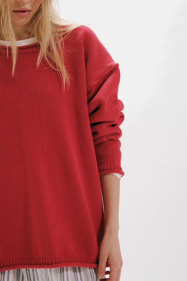 We The Free Ella Roll-Neck Cotton Knit Sweater