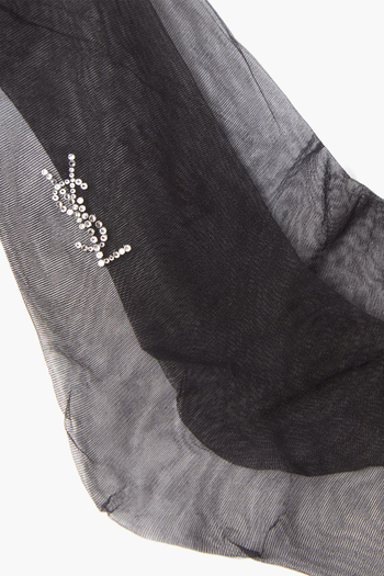 Monogrammed Crystal-Embellished Tights from YSL