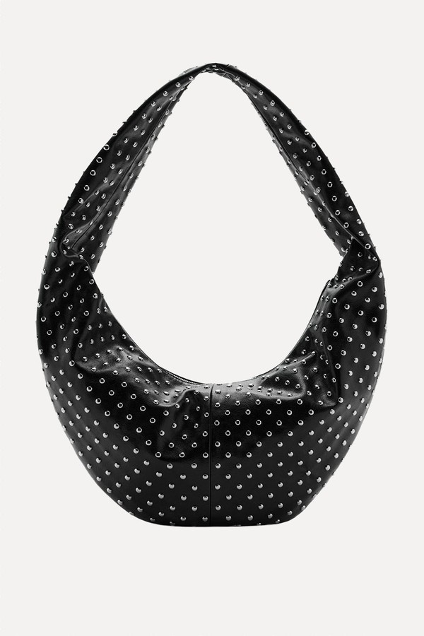 Oval Studded Shoulder Bag from Mango